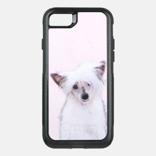 Chinese Crested Powderpuff Painting _ Dog Art OtterBox Commuter iPhone SE87 Case