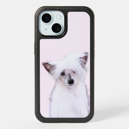 Chinese Crested Powderpuff Painting _ Dog Art iPhone 15 Case