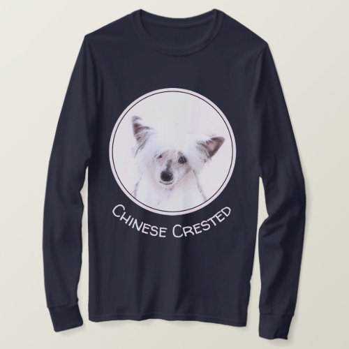 Chinese Crested Powderpuff Painting _ Dog Art T_Shirt