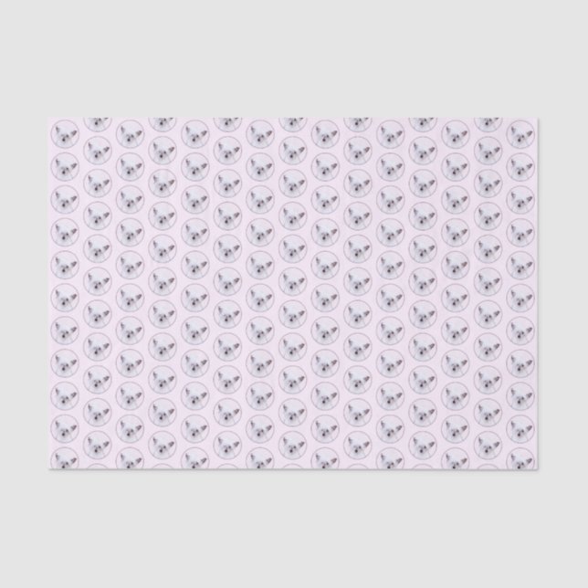 Chinese Crested Powderpuff Painting - Dog Art Tissue Paper (Front)