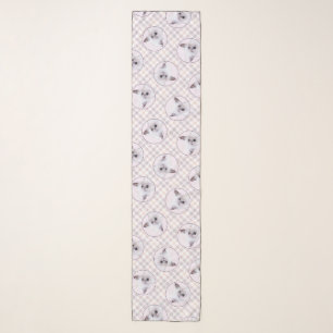 Chinese Crested Powderpuff White Painting Dog Art Scarf
