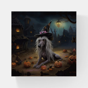 Chinese Crested Pumpkins Halloween Scary  Paperweight