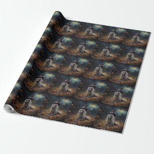 Chinese Crested Pumpkins Halloween Scary Wrapping Paper