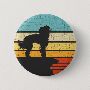 Chinese Crested Retro Vintage Dog Puppy Owner Button