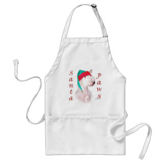 Chinese Crested Santa Paws Adult Apron
