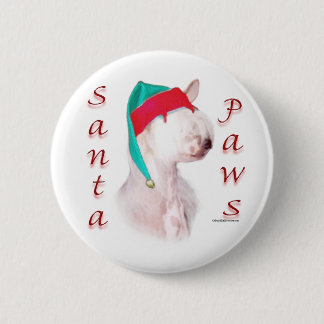 Chinese Crested Santa Paws Button