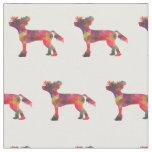 Chinese Crested Silhouette Tiled Fabric