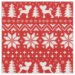 Chinese Crested Silhouettes Christmas Crestie Dogs Fabric