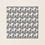 Chinese Crested Silhouettes Pattern Scarf<br><div class="desc">Crestie Lover's Scarf</div>