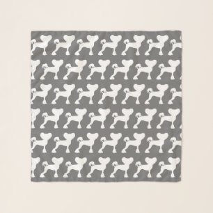 Chinese Crested Silhouettes Pattern Scarf