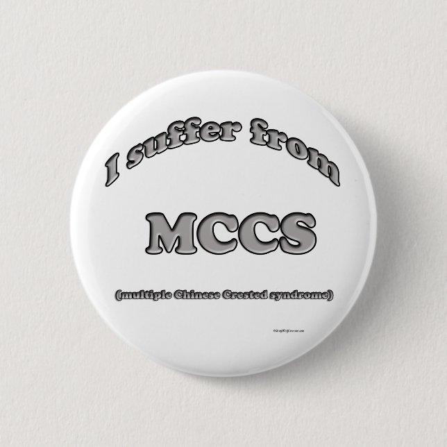 Chinese Crested Syndrome - Button (Front)