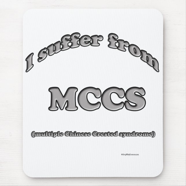 Chinese Crested Syndrome Mouse Pad (Front)