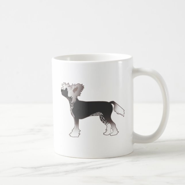 Chinese Crested Toy Dog Basic Breed Illustration Coffee Mug (Right)