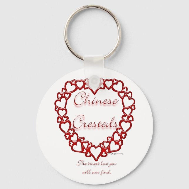 Chinese Crested True Love - Keychain (Front)