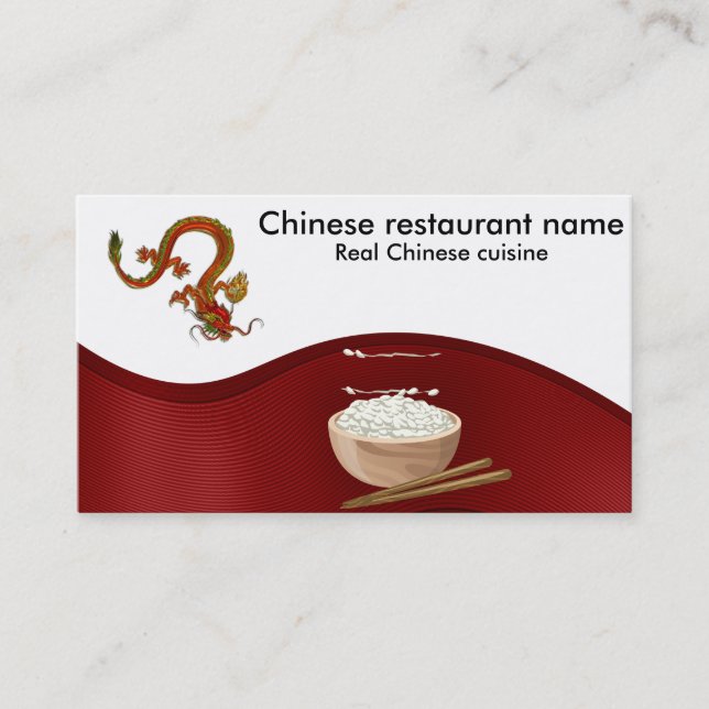 Chinese cuisine business card (Front)