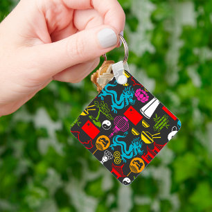 Chinese Culture Symbols Pattern Keychain