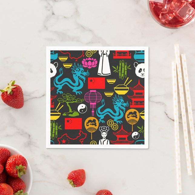 Chinese Culture Symbols Pattern Napkins (Creator Uploaded)
