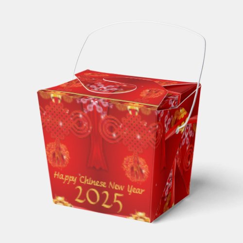 Chinese custom New Year Red Knot Take_out FB Favor Boxes