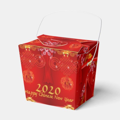 Chinese custom New Year Red Knot Take_out FB Favor Boxes