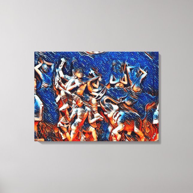 Chinese Dancing Gods - Eight Immortals Acrylic Canvas Print (Front)