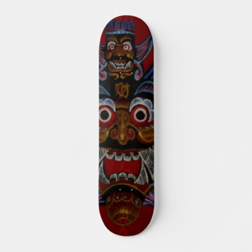 Chinese Demon Mask Skateboard