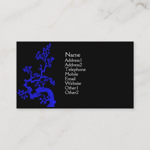 Chinese Design Profile Card - Blue Business Card Templates
