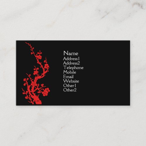 Chinese Design Profile Card Red Business Card Templates
