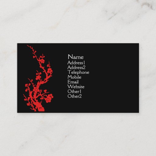 Customizable Chinese Design Profile Card Red Business Card Templates