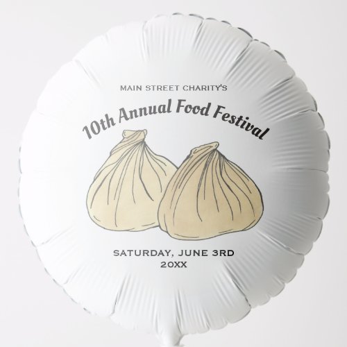 Chinese Dim Sum Shumai Dumplings Food Festival Balloon