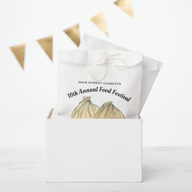 Chinese Dim Sum Shumai Dumplings Food Festival Favor Bag (Party)