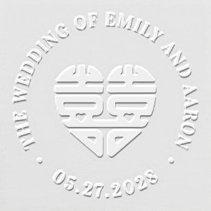 Chinese Double Happiness Wedding Custom Embosser