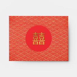 Chinese Double Happiness Wedding Money Gold Red En Envelope