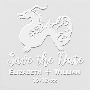 Chinese Dragon #2 Wedding Save the Date Embosser