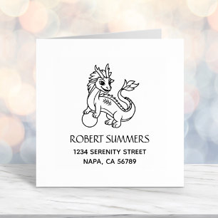 Chinese Dragon Address Self-inking Stamp