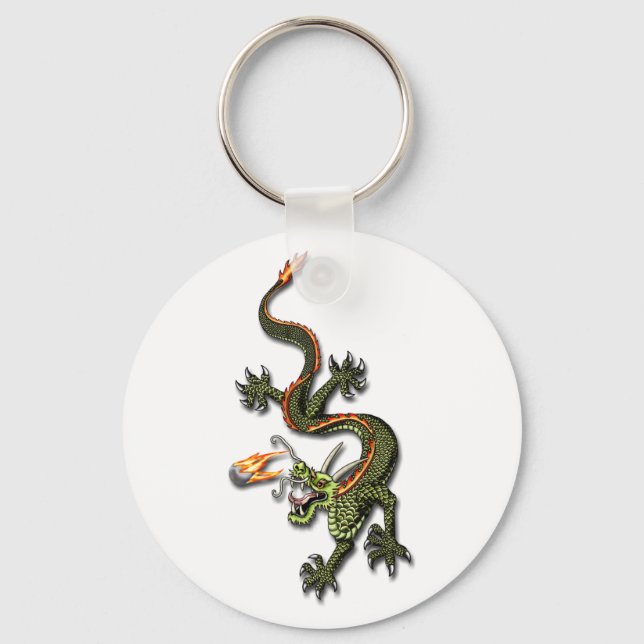 Chinese Dragon and Pearl Keychain (Front)