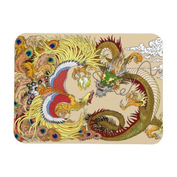 Chinese Dragon And Phoenix Magnet by insimalife at Zazzle