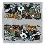 Chinese dragon and tiger bandana
