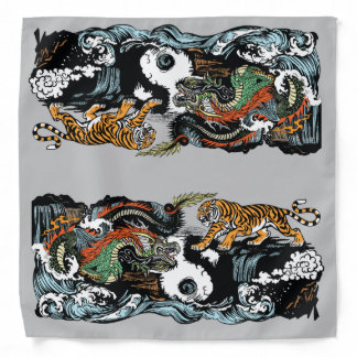 Chinese dragon and tiger bandana