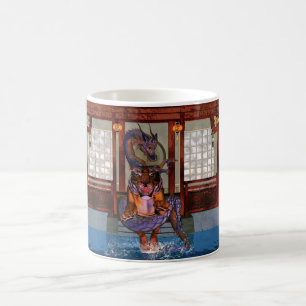 Chinese Dragon And Tiger Mug, Year Of The Tiger Coffee Mug