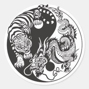 Card Skin Sticker Dragon Black And White, Kanji Seal Abstract For