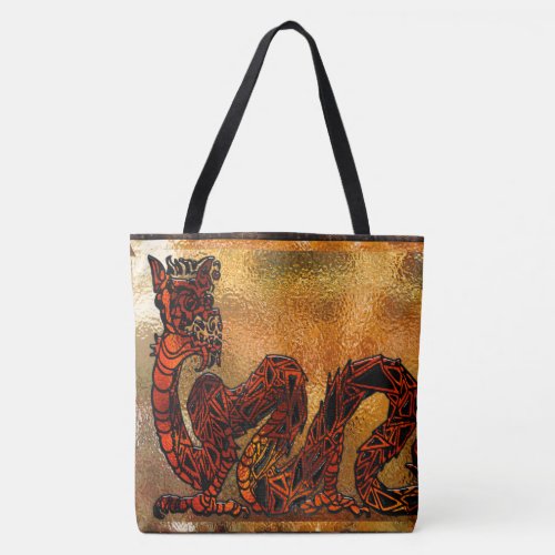 Chinese Dragon Asian Motif Tote Bag