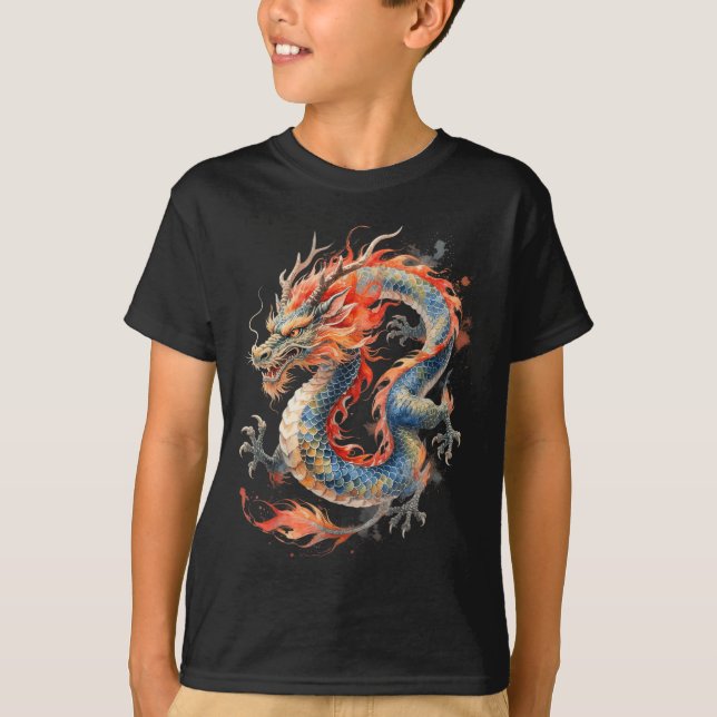 Chinese Dragon Asian Mythology Zodiac  T-Shirt (Front)