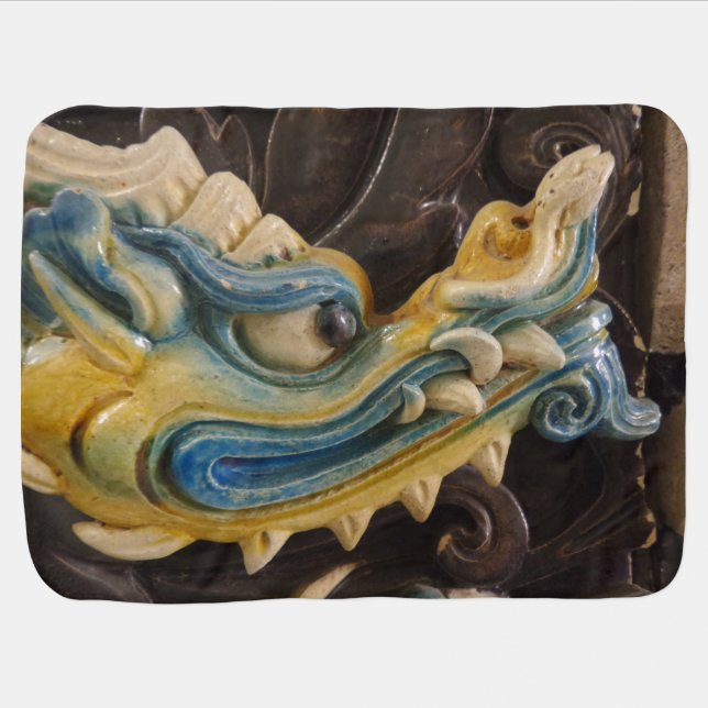 Chinese Dragon Baby Blanket (Horizontal)