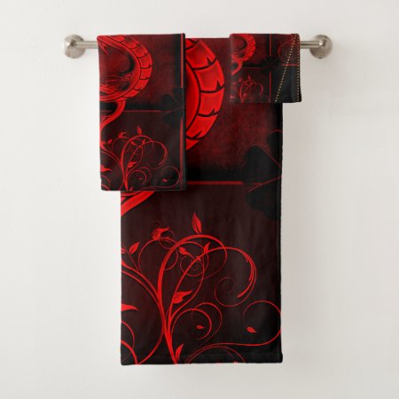 Chinese Dragon Bath Towel Set