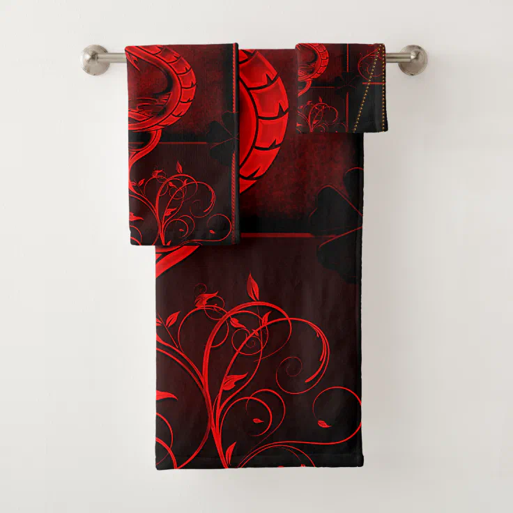 Chinese Dragon Bath Towel Set Zazzle