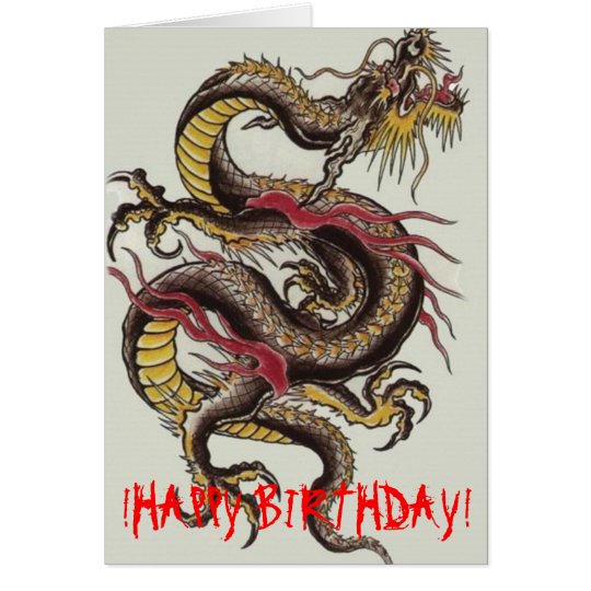 chinese-dragon-black, !HAPPY BIRTHDAY! Card