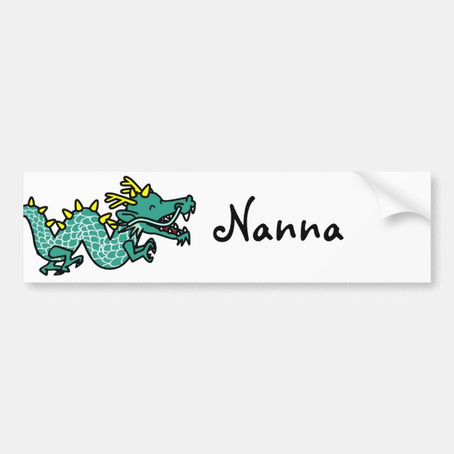 Chinese Dragon Bumper Sticker (Front)