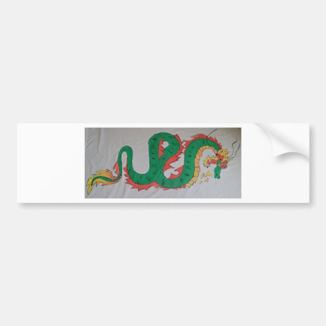 Chinese Dragon Bumper Sticker (Front)