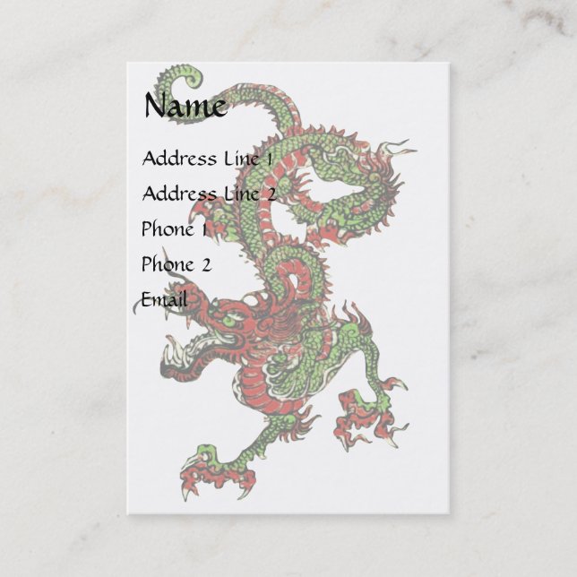 Chinese Dragon Business Card (Front)