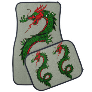 Chinese dragon car mat set